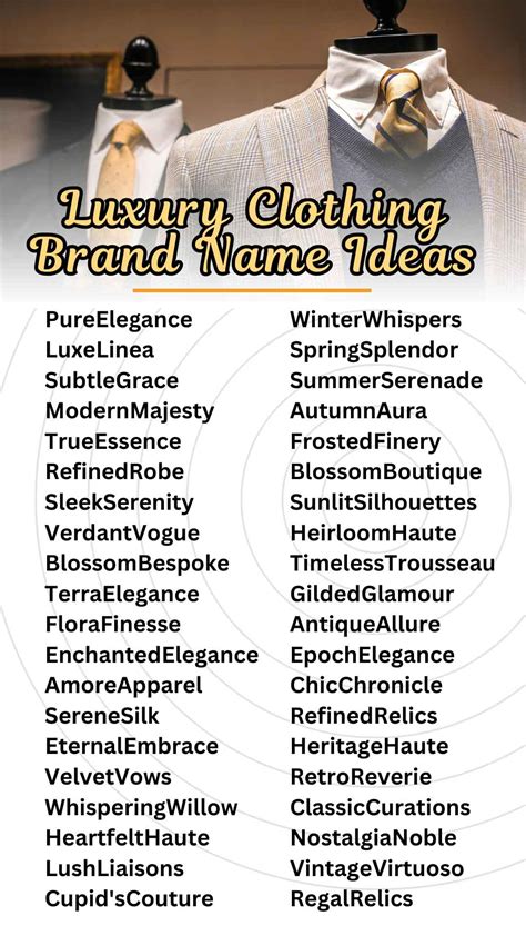 clothing brand names ideas for instagram